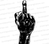 Middle Finger Line Art Gesture PNG
