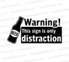 Warning Beer Bottle SVG Design
