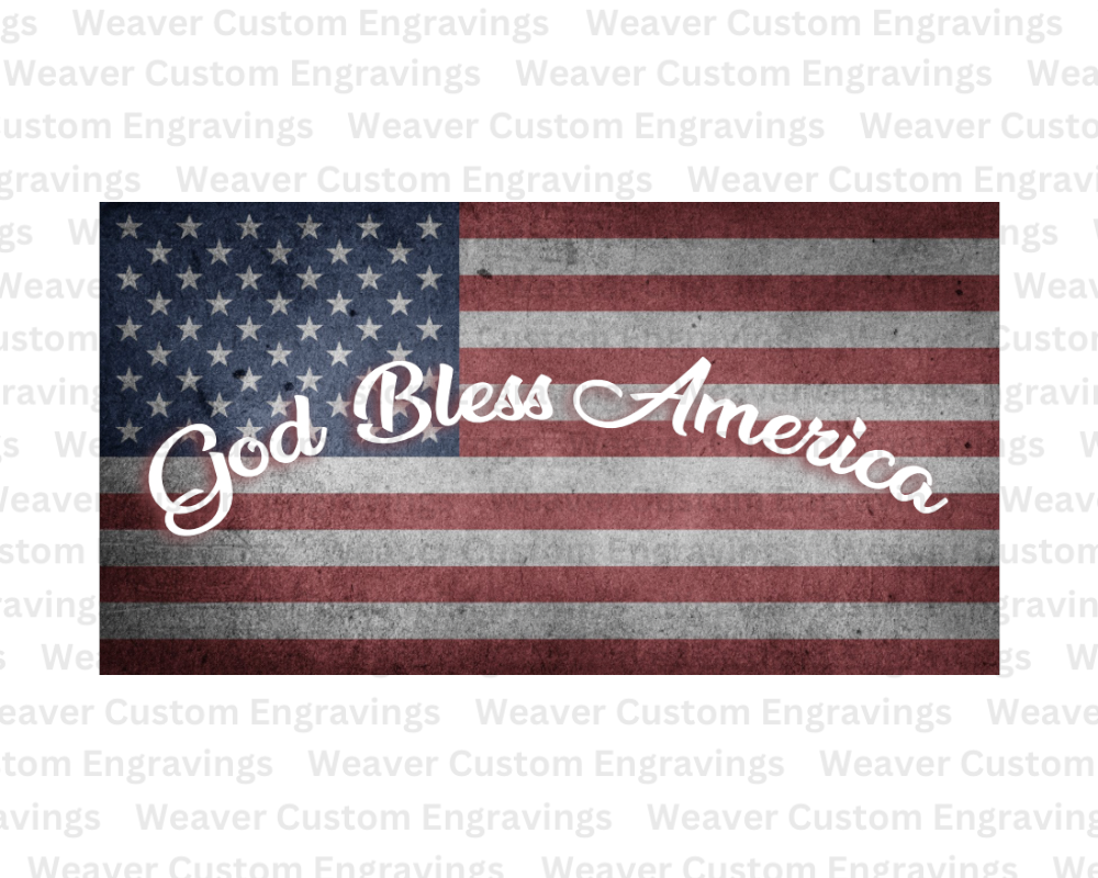 "God Bless America" patriotic flag artwork for download