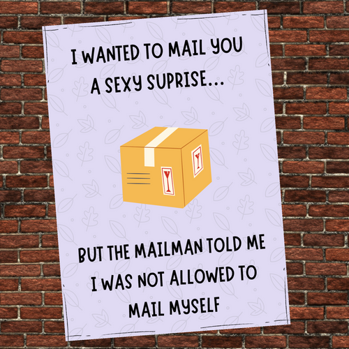 Mail A Sexy Surprise - Happy Birthday Card: Template