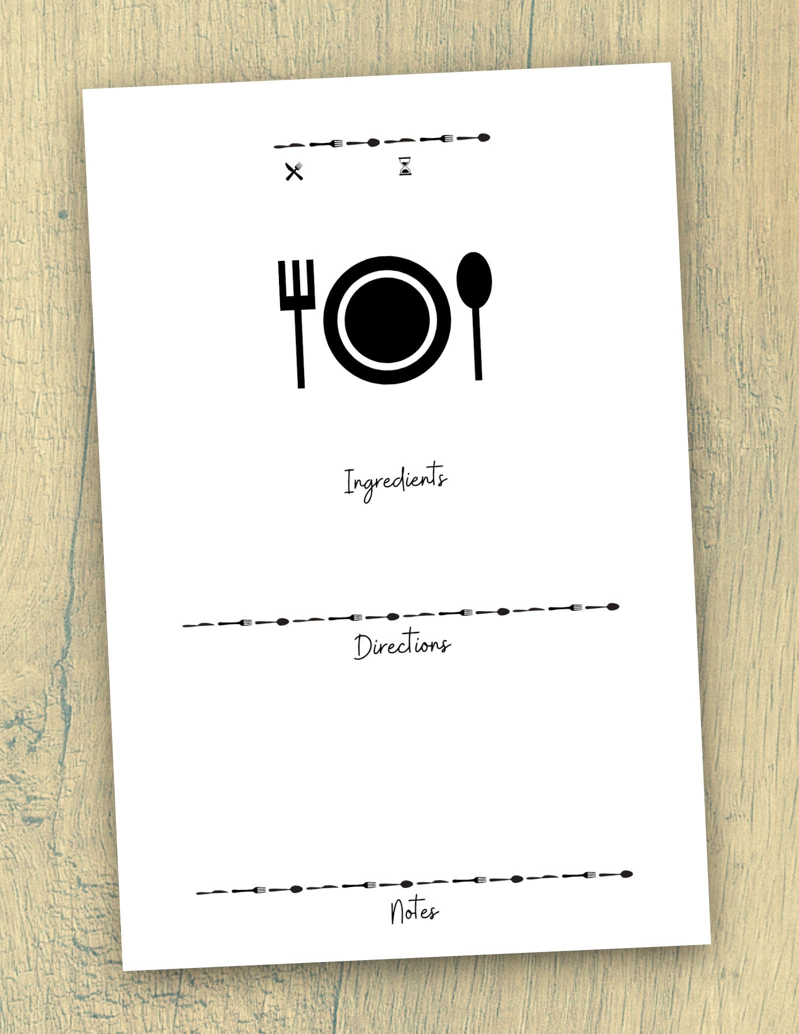 "Elegant and user-friendly recipe card design for organizing and sharing culinary creations."