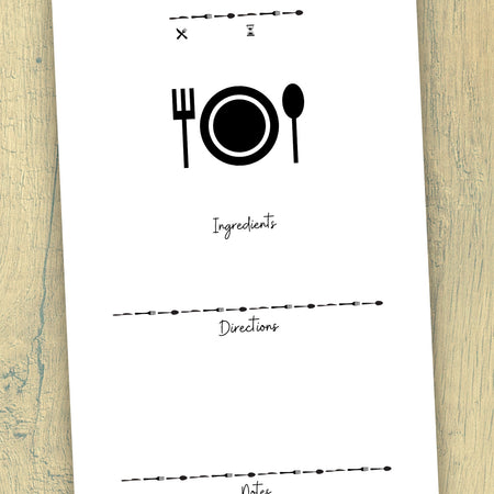 "Beautiful recipe card design to insert food photos and detailed cooking instructions. canva