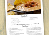 "Customizable culinary recipe card template with options for digital and manual entries."