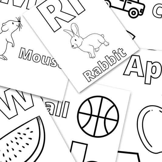Discover the ABCs with Alphabet Adventure Coloring Book for kids' digital download.