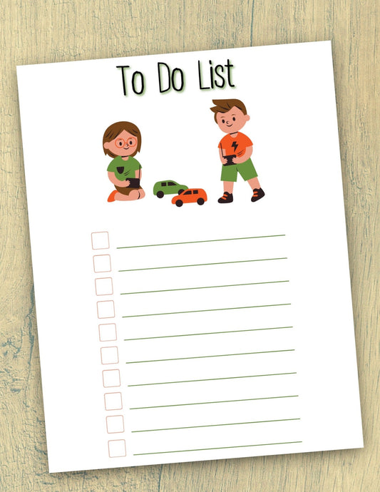 Printable Kids Daily Chores Checklist for fun and organized task tracking.