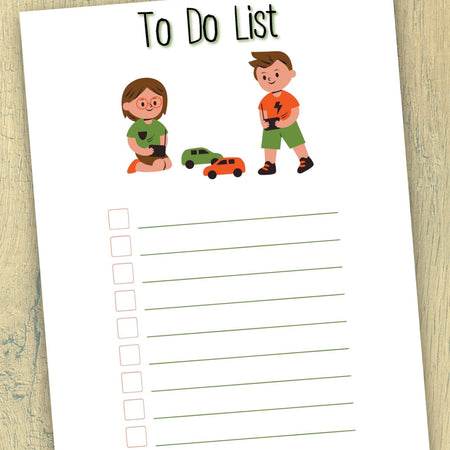 Instant download chore checklist designed for kids' daily tasks.