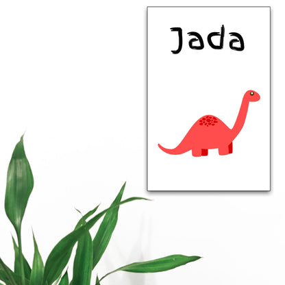 Create a unique dinosaur bedroom theme with customizable wall art print