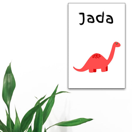 Create a unique dinosaur bedroom theme with customizable wall art print