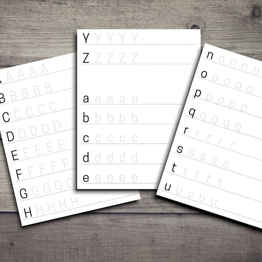 Kids ABC Practice Sheets for mastering alphabet and handwriting skills