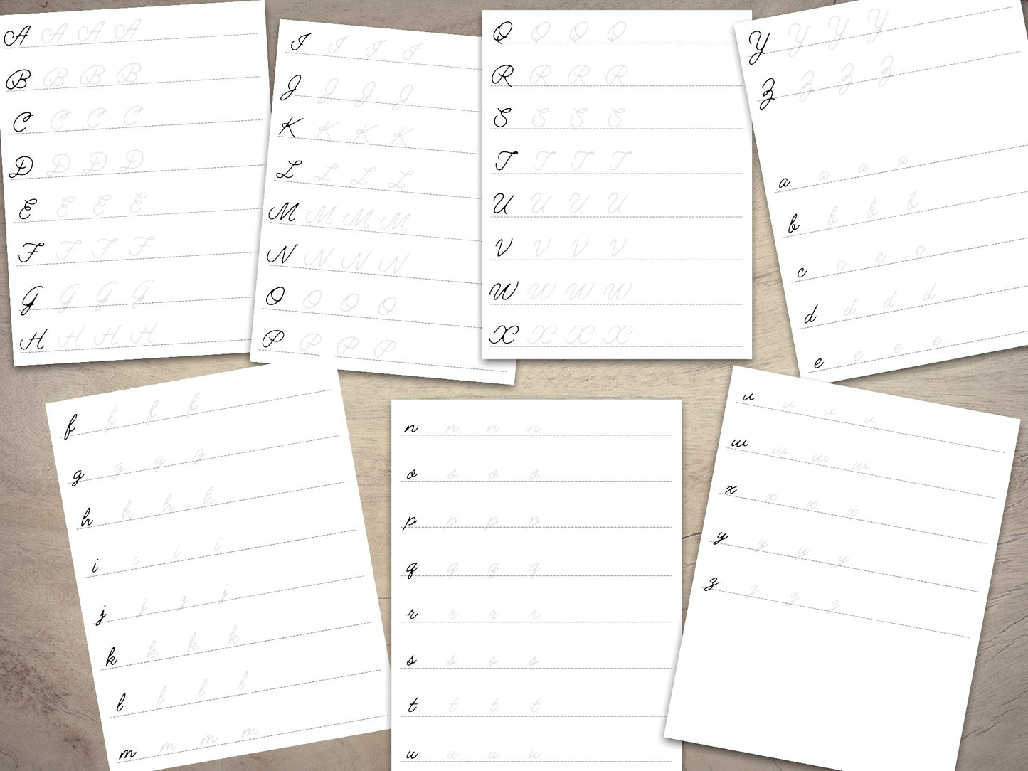 Printable cursive writing sheets to enhance your handwriting skills