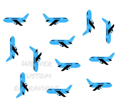 Creative worksheet to learn up, down, left, and right directions through airplane coloring