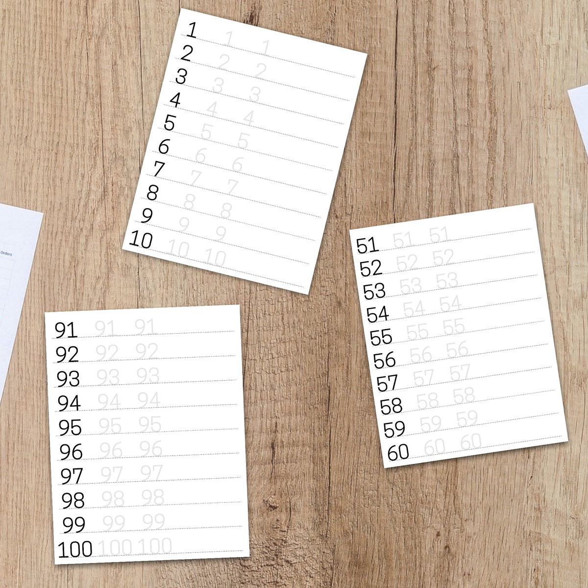 Master Numbers 1 to 100 with Printable Practice Sheets – Quick Digital ...