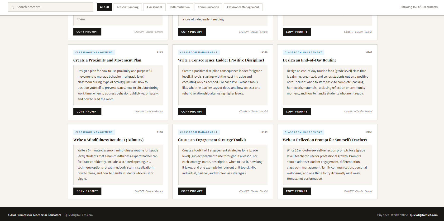 lesson planning AI prompts