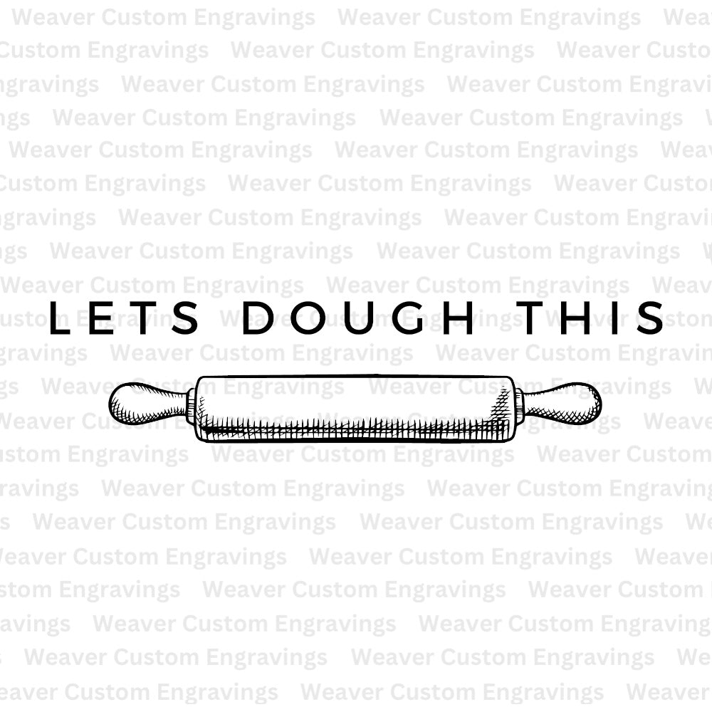 Creative "Let's Dough This" baking-themed digital design for culinary projects