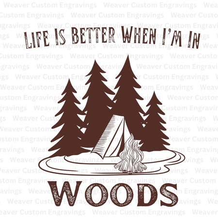 Tranquil woods graphic design in SVG, PNG, PDF for DIY projects