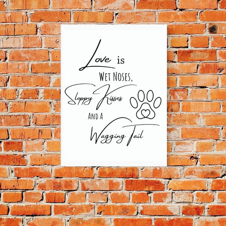 "Pet lover printable wall art with heartwarming dog theme in high-quality formats."