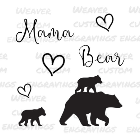 "Mama Bear digital art symbolizing the love between mother and child."