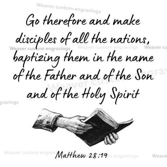 Matthew 28:19 scripture digital design