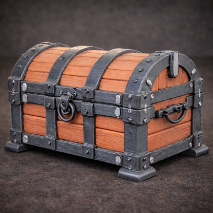 medieval treasure chest 3d print model
