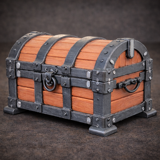 medieval treasure chest 3d print model

