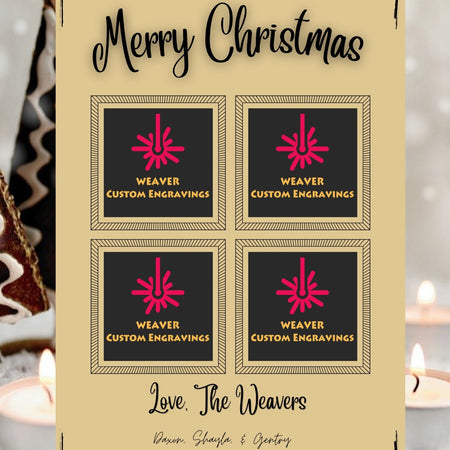 Editable Merry Christmas card template digital download