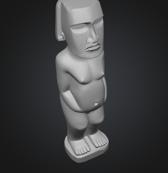 moai statue 3d print model flat base
