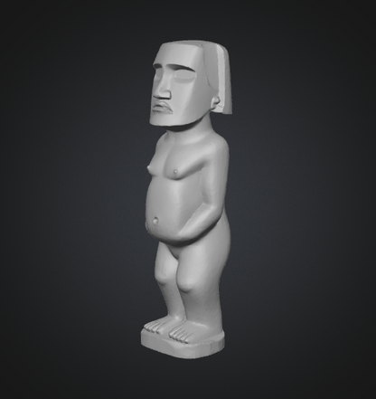 moai stone statue stl glb obj file
