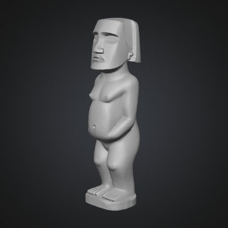 moai stone statue stl glb obj file
