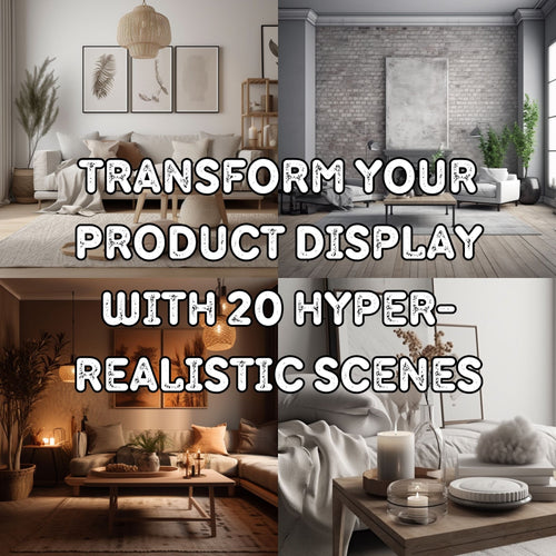 Modern Living Room Mockup Backgrounds: PNG