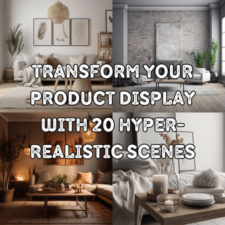 Digital chic living room backgrounds for display