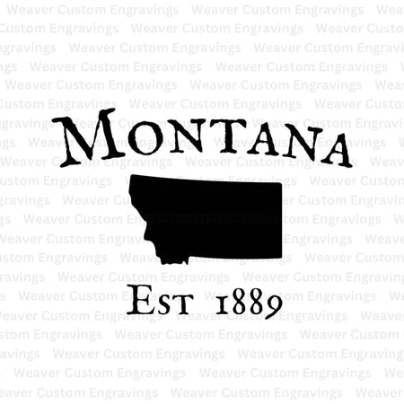 Digital silhouette of Montana for Cricut and sublimation