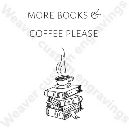 Books and coffee digital artwork download