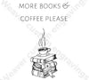 Books and coffee digital artwork download