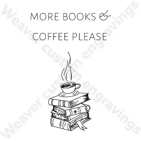 Books and coffee digital artwork download