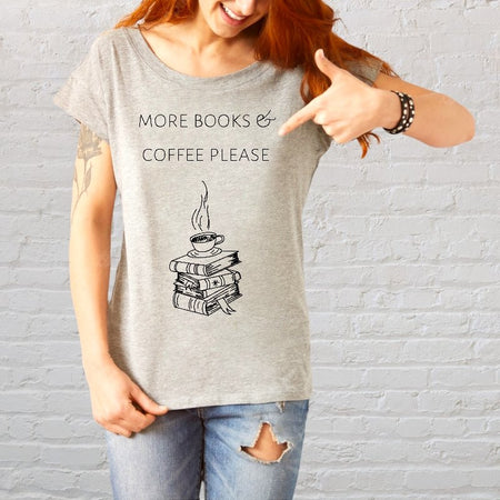 Printable book lover and coffee enthusiast art