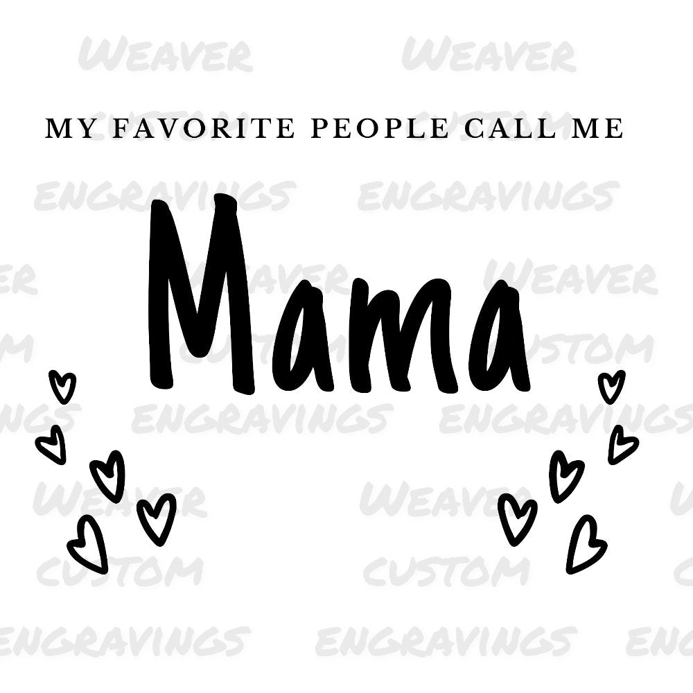 DIY t-shirt design "Call Me Mama" with hearts