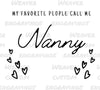 "Call Me Nanny" sentimental design collection download