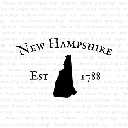 "Established in 1788" New Hampshire state pride digital artwork