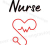 "Nurse Heart Stethoscope" design for nurse appreciation gifts.