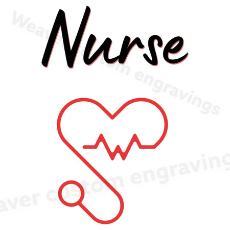 "Nurse Heart Stethoscope" design for nurse appreciation gifts.