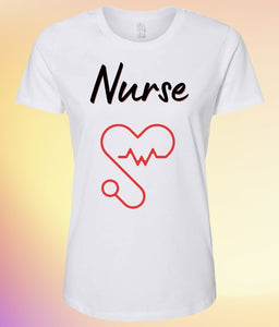 Creative "Nurse" design for custom t-shirts and heartfelt cards.