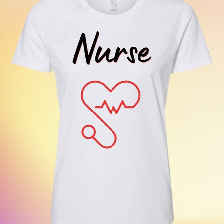 Creative "Nurse" design for custom t-shirts and heartfelt cards.