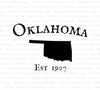 "Oklahoma State Established In 1907" silhouette digital art download.