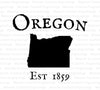 "Oregon State Silhouette 1859 SVG for crafts and education."