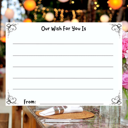 "Customizable Our Wish For You wedding card template digital download."