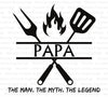 Papa BBQ legend digital download design