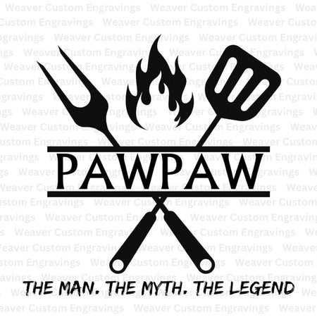 PawPaw BBQ legend digital download design