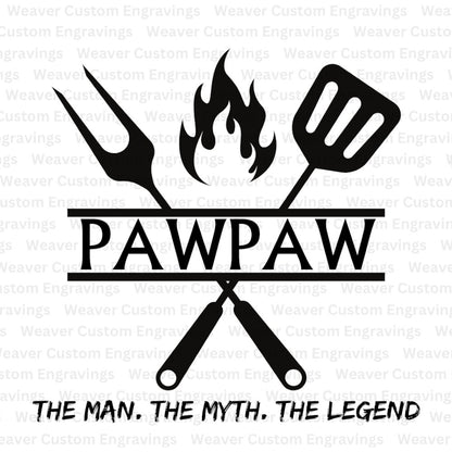 digital artwork for PawPaw the grill master