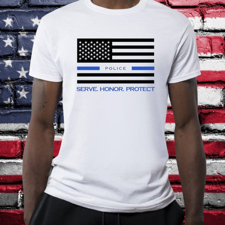 "PNG graphic of law enforcement tribute for custom projects."