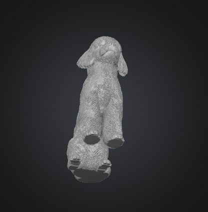 poodle pet figurine 3d printing file
